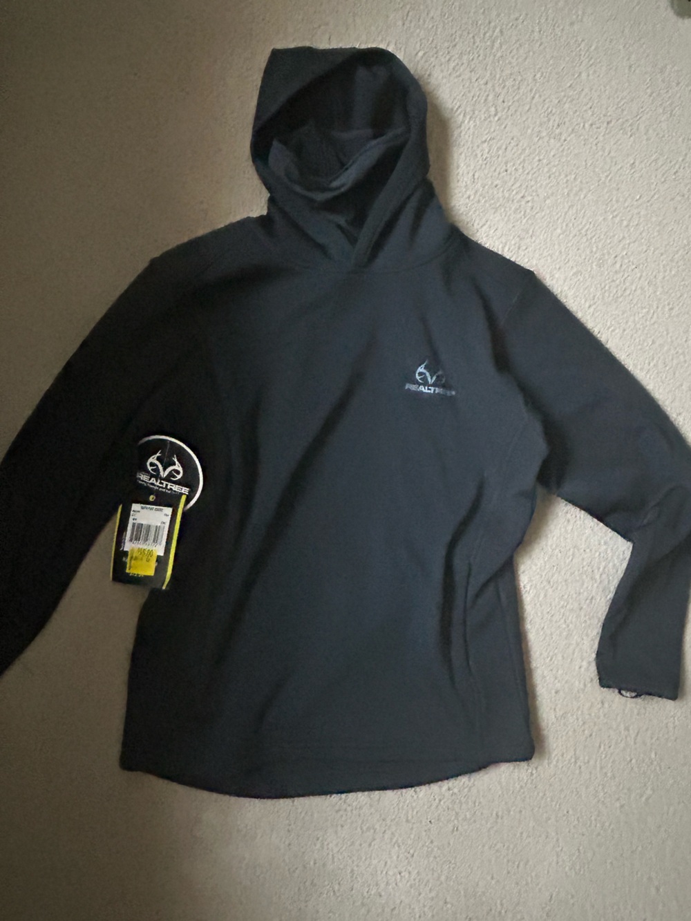 Realtree Black Hoodie with White Logo